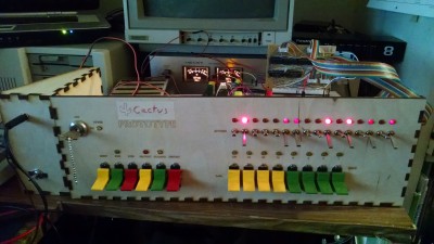 Address control card stand-alone test showing the front panel.