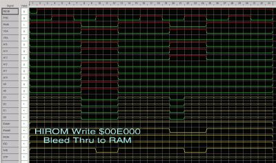 Write to "high ROM" at $00E000
