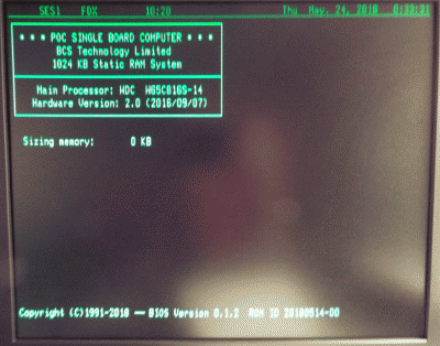 POC V2.0 Serial I/O Test Display (ROM ID 20180514-00)