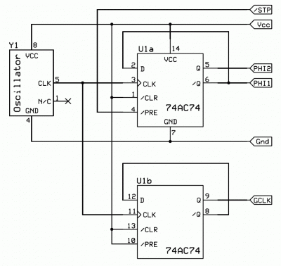 Two-Phase Clock Generator w/Stop