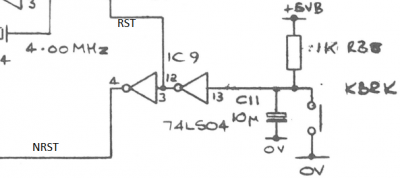 Reset circuit for Acorn Atom