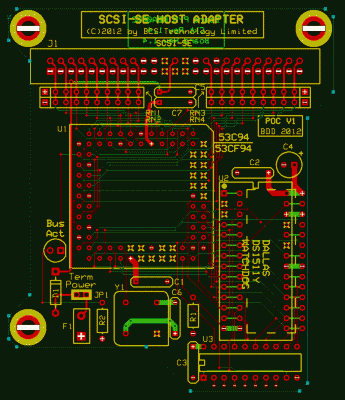 SCSI Host Adapter PCB