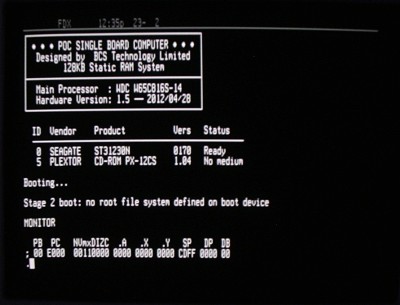 POC V1.1 POST screen.