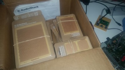Box of Radio Shack boards