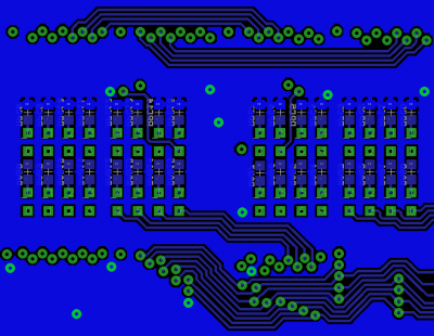 Bottom layer, GND highlighted