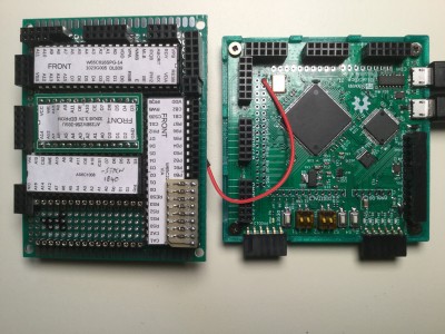 65C816 board alongside BlackIce II
