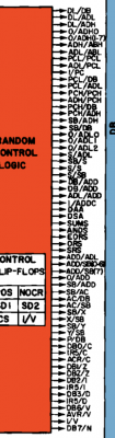 Control signals of Hanson's Block Diagram of 6502