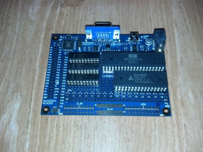 First ever picture of a wire-wrapped Propeddle on a Parallax Project Board #32810. No extension bus and no wiring yet, but everything you need for a 1MHz 6502 computer is here :-)