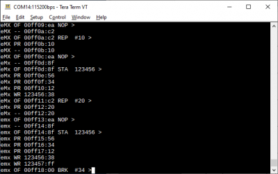 816 mode switching, 24 bit addressing, 16-bit data STA 123456.