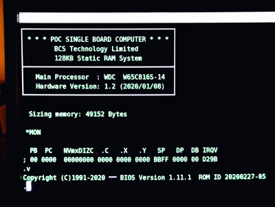 POC V1.2 Power-On, Self-Test (POST) Display