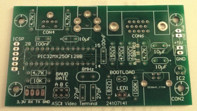 ASCII Terminal Bare PCB
