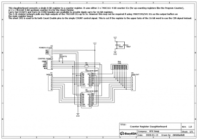 Counter Register Daughterboard schematic