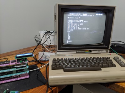 Using a C64 as a serial terminal to connect to my stack computer.