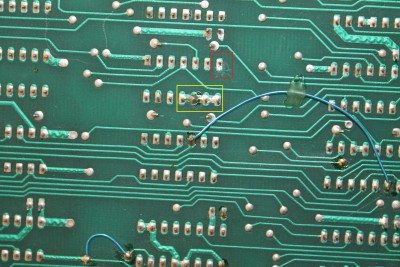 Red, what i thought was Pin1 every time i flipped the board. <br /><br />yellow what is actually Pin 1