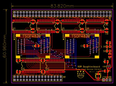 Microcode ROM Daughterboard PCB v2.1